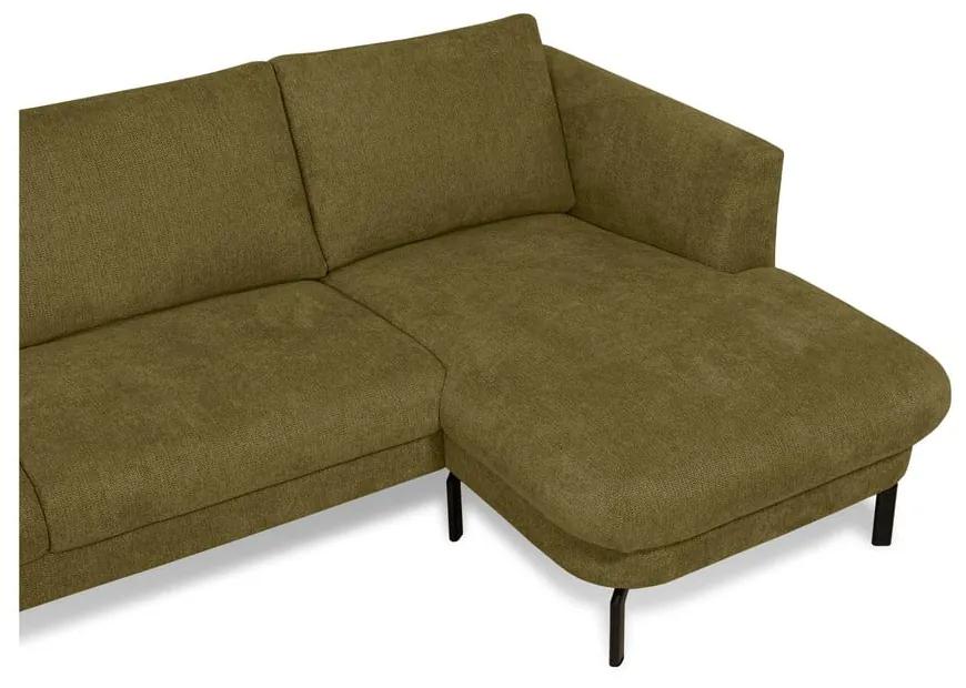 Ъглов диван в цвят горчица (десен ъгъл) Gomero – Scandic