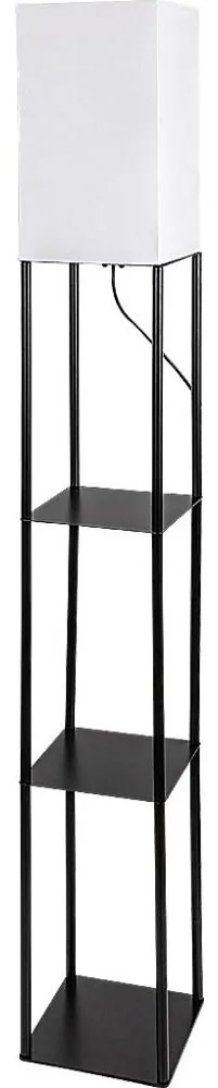 Brilagi - Подова лампа с рафтове GRADUS 1xE27/40W/230V 150 см черна/бяла