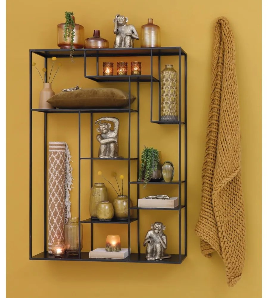 Черен двуетажен метален рафт Talara - Light &amp; Living