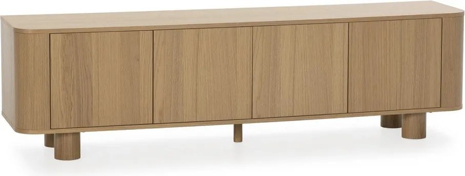 Маса за телевизор от декор от дъб в естествен цвят 180x50,5x40 cm Padoc – MOME