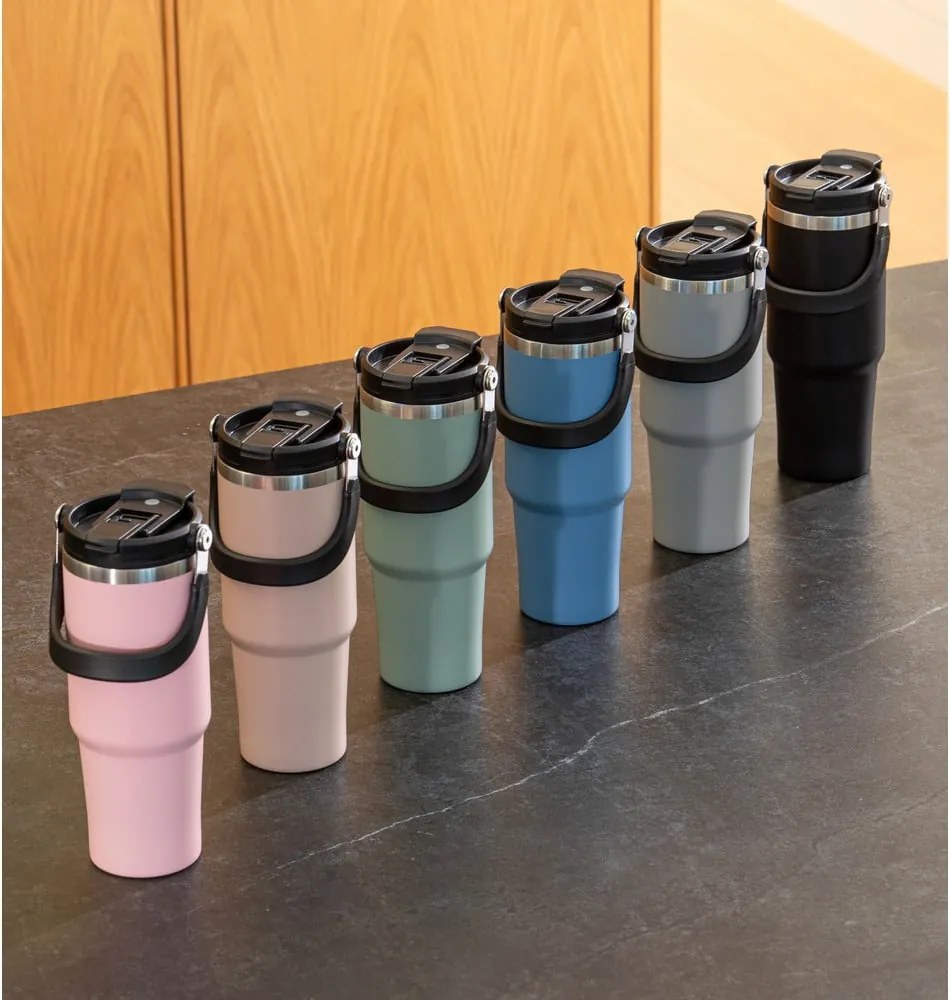 Светлозелена бутилка за пътуване бутилка от неръждаема стомана 1 l Eco – Ladelle