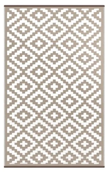 Béžovo-bílý oboustranný koberec vhodný i do exteriéru Green Decore Nirvana, 120 x 180 cm