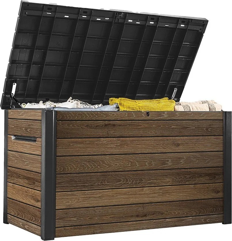 Кафява пластмасова градинска кутия за съхранение Signature – Keter