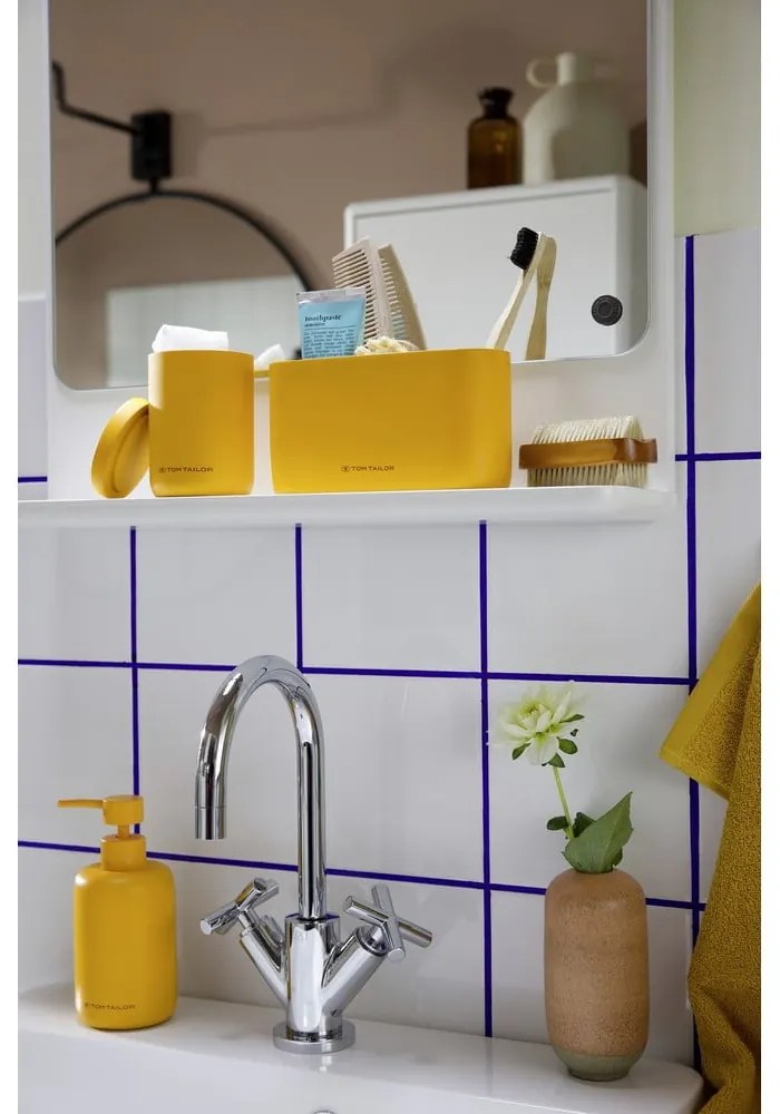 Чаша за четки за зъби от полиресин в цвят горчица Tom Tailor T-Color Bath – Wenko