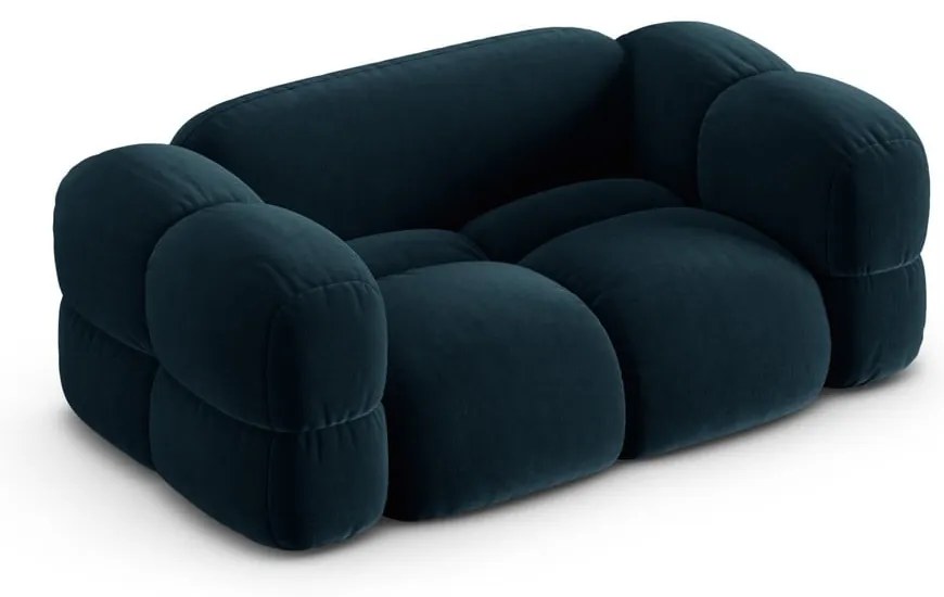 Тъмносин кадифен диван 180 cm Loretto – Cosmopolitan Design