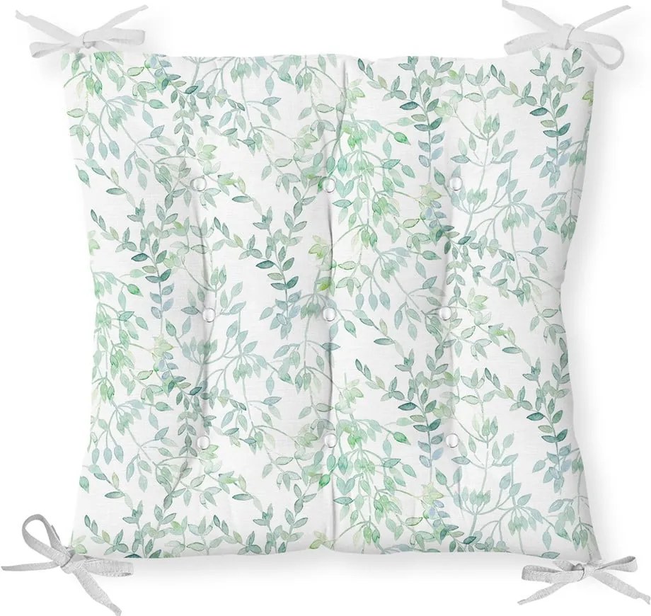 Възглавница за сядане от памучна смес Delicate Greens, 40 x 40 cm - Minimalist Cushion Covers
