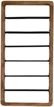 Черен стенен стелаж за 6 бутилки вино Sorrento - Light &amp; Living