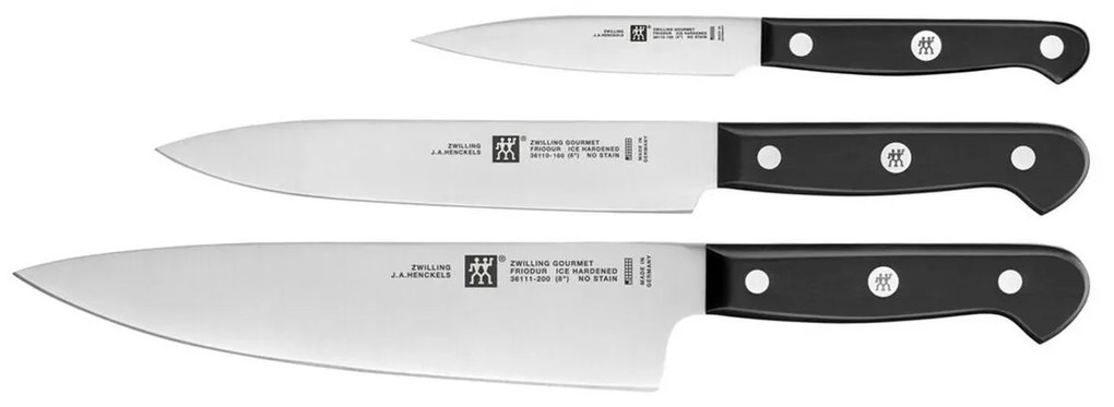 Комплект Ножове Zwilling 36130-003-0 Черен Пластмаса Кована стомана 20 cm 16 cm 10 cm (3 броя)