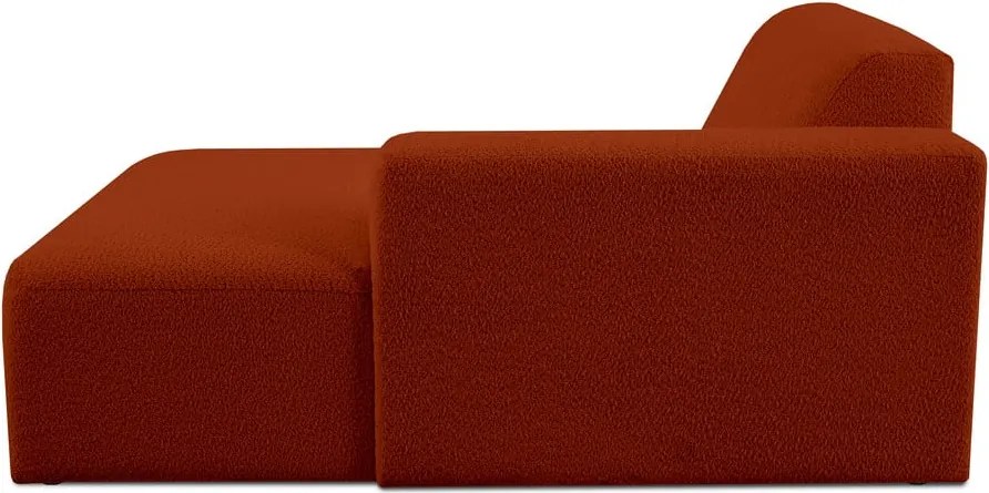 Модулен диван от букле в тухлен цвят (десен ъгъл) Roxy – Scandic