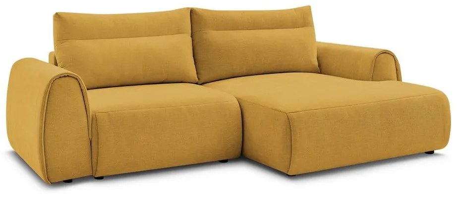 Ъглов диван в цвят жълта охра Aden – Bobochic Paris