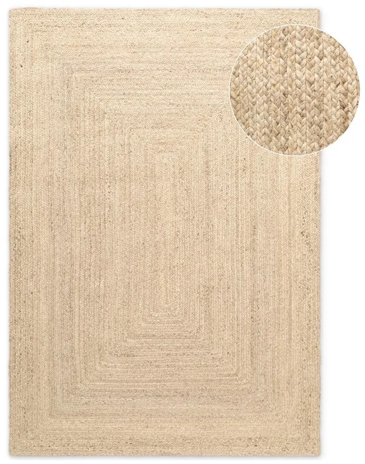 Двустранен ръчно изработен ютен килим в светло естествен цвят 160x230 cm Sharmila Natural White – Hanse Home