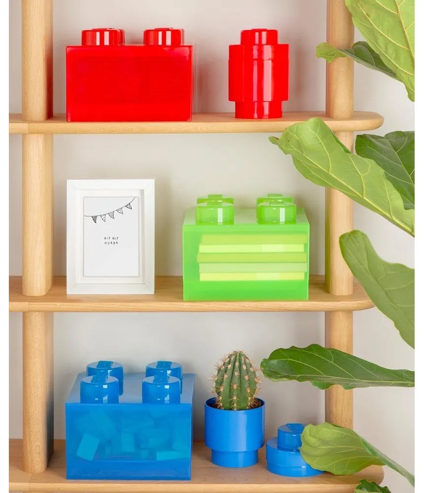 Червена пластмасова детска кутия за съхранение 25x25x18 cm – LEGO®