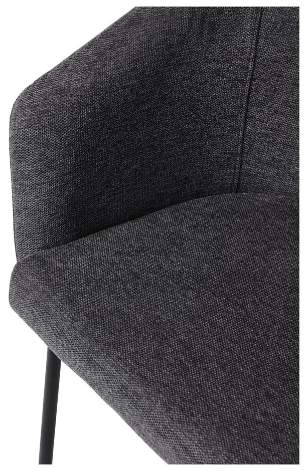 Тъмносив тапициран трапезен стол с подлакътници Easton – Unique Furniture