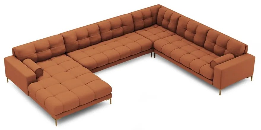 Ъглов диван в тухлен цвят (десен ъгъл) Bali – Cosmopolitan Design