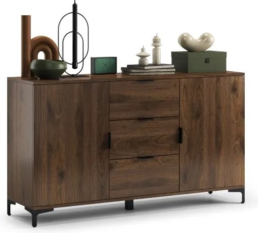 Скрин ЛАНА K-150S Елегантен Орех - СТОЯЩ ШКАФ С 2 ВРАТИ С ЧЕКМЕДЖЕТА