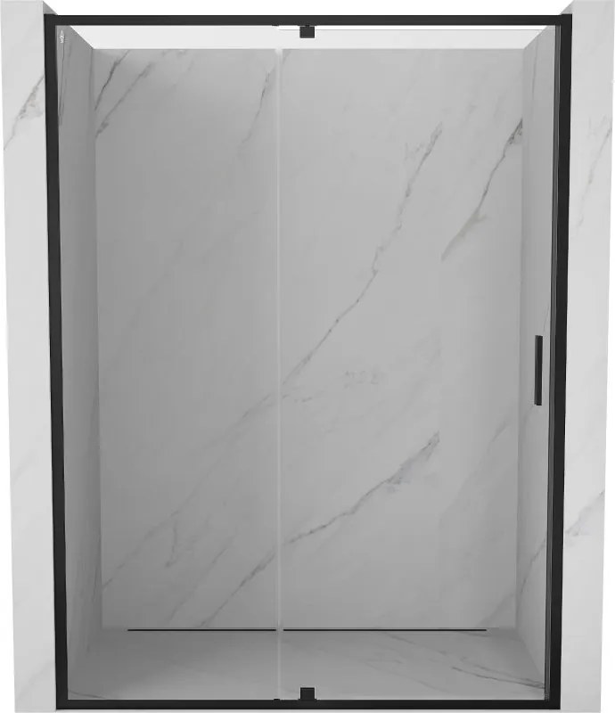 Mexen Exo врати за душ преграда с отваряне 155 см, прозрачни, черни - 819-155-000-70-00