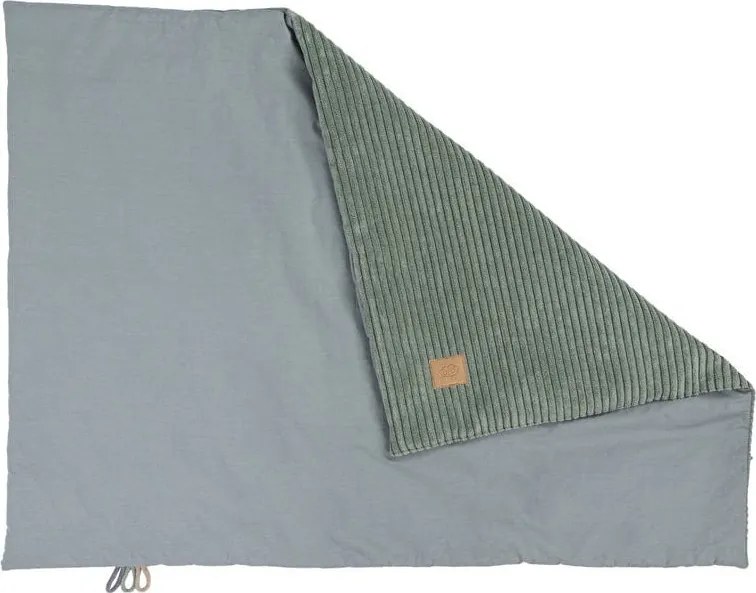 Зелено бебешко одеяло от рипсено кадифе 100x77 cm – Meowbaby