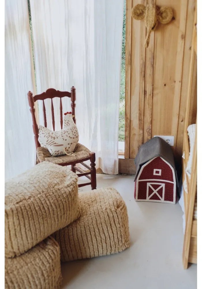 Детски пуф в цвят горчица Haystack – Lorena Canals