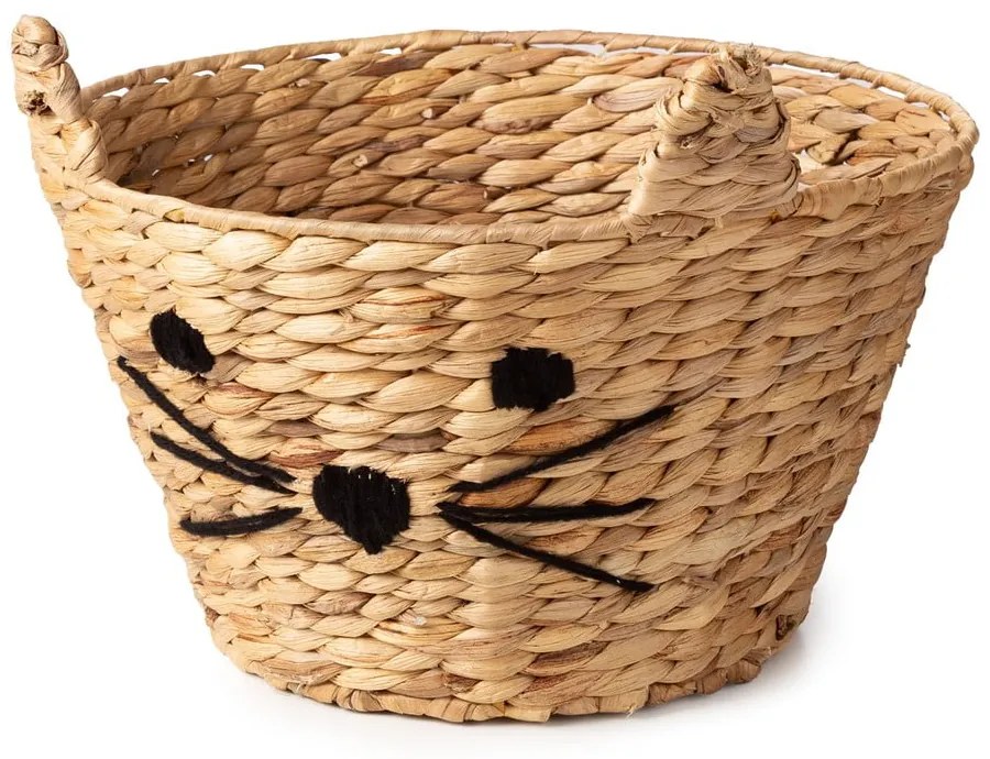 Детска кошница за играчки от воден зюмбюл естествена ø 35x26 cm Cat – Compactor