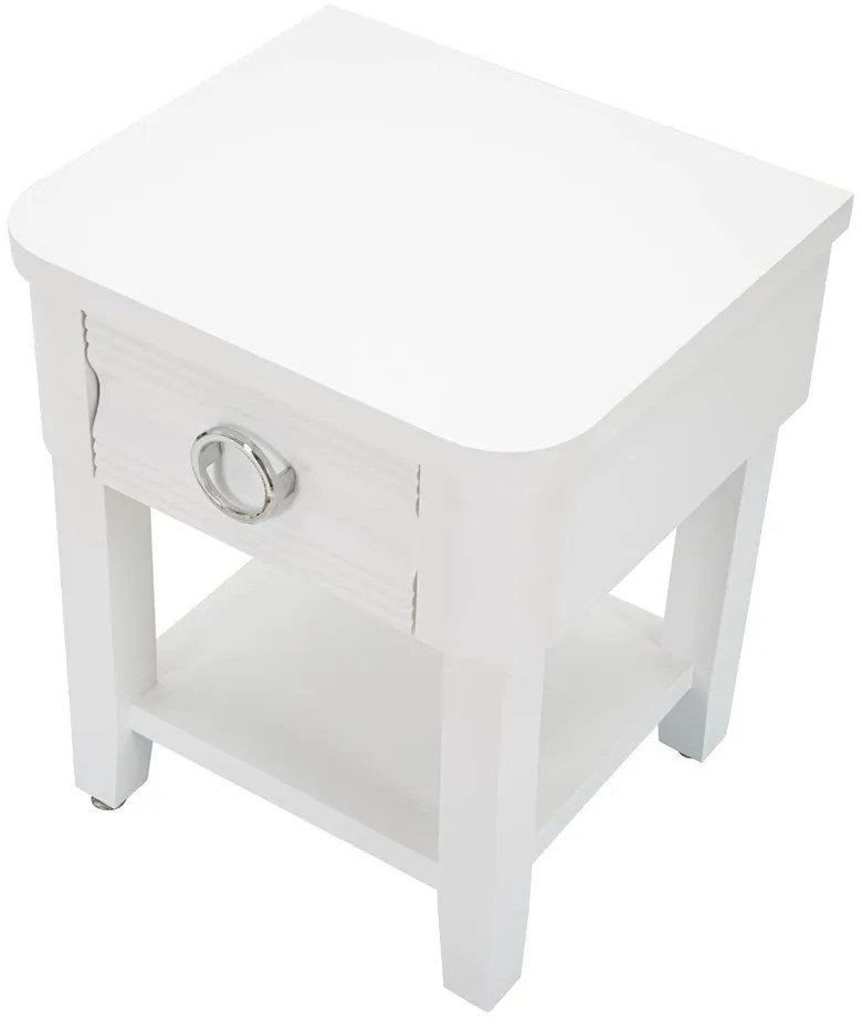 Нощно шкафче от бяла ела Shine - Mauro Ferretti