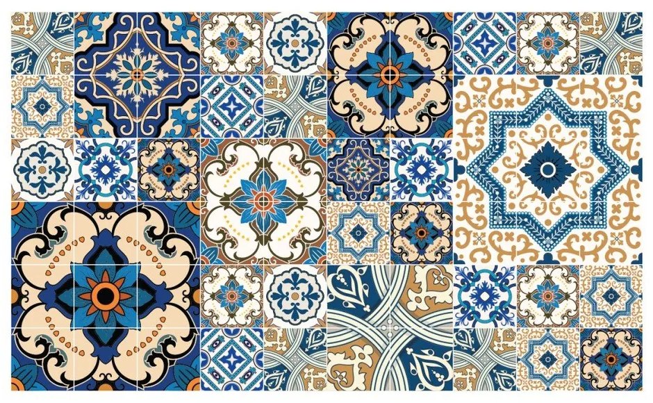 Комплект от 60 декоративни стикера за стена , 10 x 10 cm Toundra - Ambiance