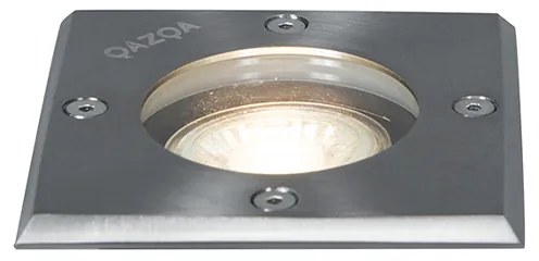 Подовият прожектор стомана 10,5 см IP65 - Basic Square