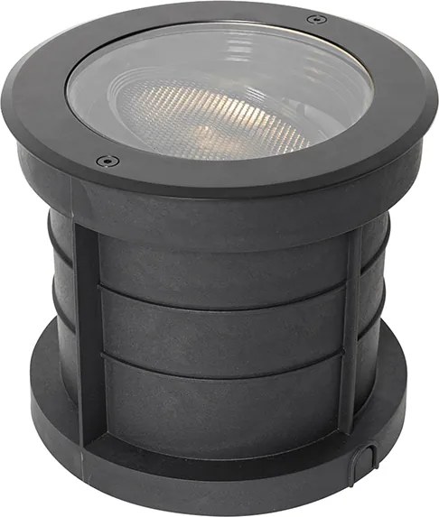 Комплект от 6 димируеми външни вградени спота черни IP65 Вкл. LED - Delux Honey