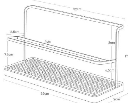 Черна метална тава за капки за бутилки Tower - YAMAZAKI