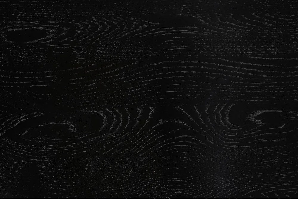 Черен стол от масивен дъб Vander – White Label