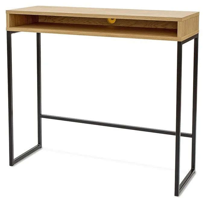 Работна маса с дъбов плот 35x100 cm Frame – Woodman