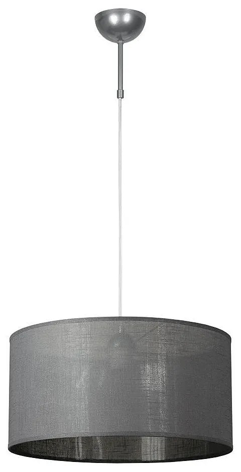 Пендел КАМЕЛОТ СИВ - цилиндър ø400, h=200, хром, 1xE27