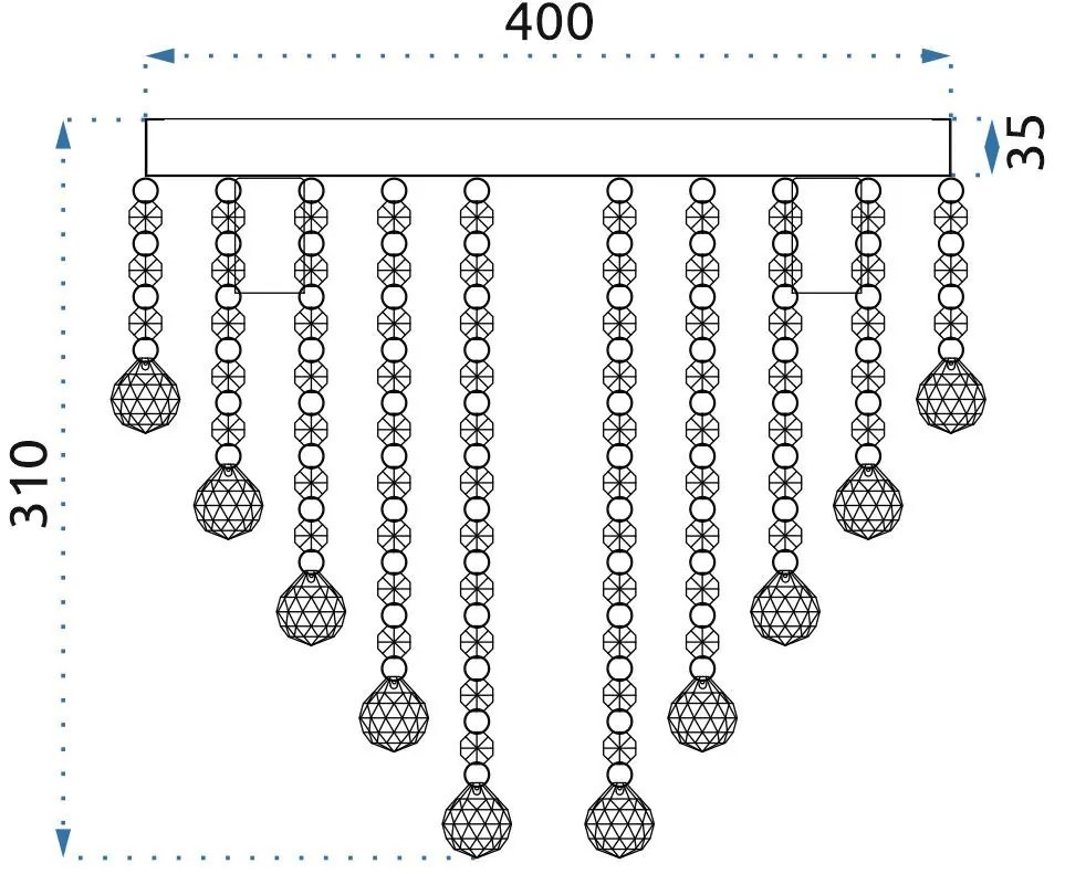 КРИСТАЛЕН ПОЛИЛЕЙ APP515-4C Crystal