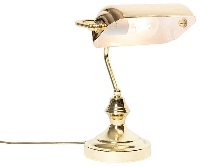 Класическа настолна лампа/Лампа за нотариус месинг - Banker