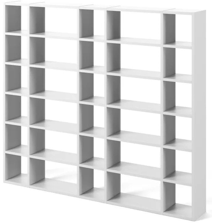 Бял шкаф за книги Pombal, височина 224 cm - TemaHome