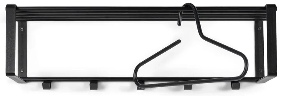Черна метална стенна закачалка с рафт 70 cm Rex – Spinder Design