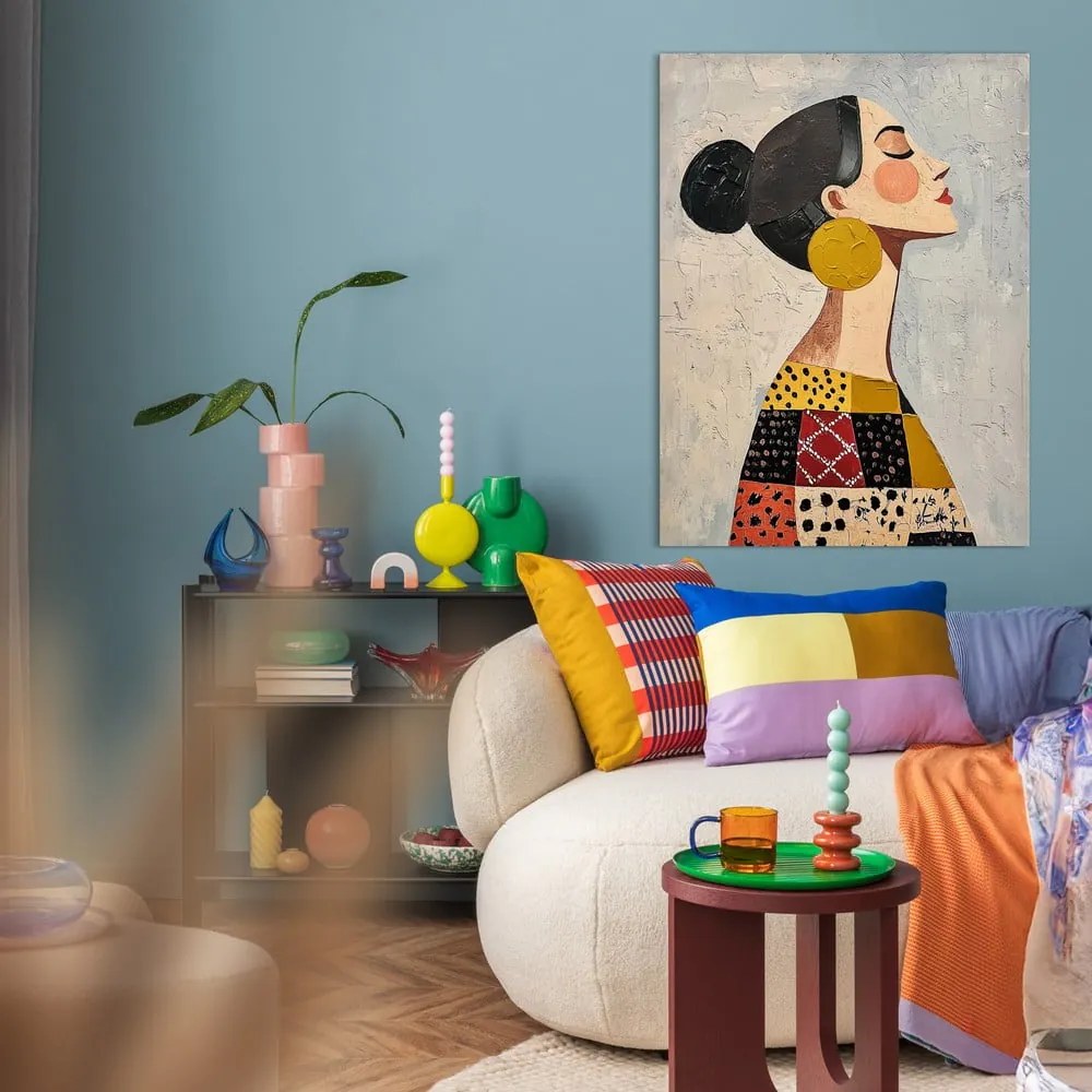 Картина с ръчно изрисувани елементи 70x100 cm Mae – Styler