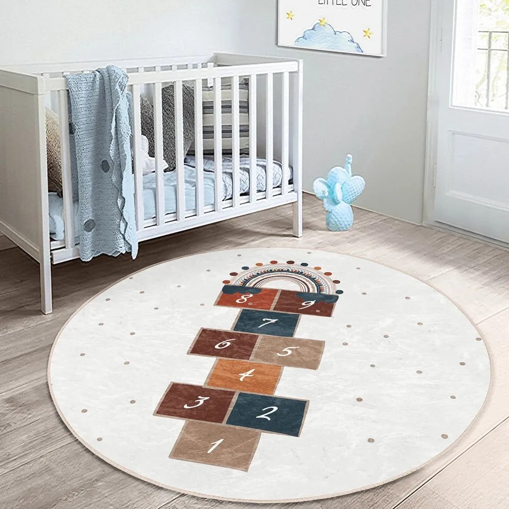 Кремав детски килим ø 120 cm Comfort - Mila Home