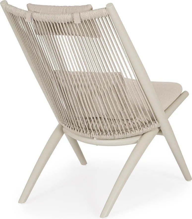 Бежов метален градински стол Aloha – Bizzotto