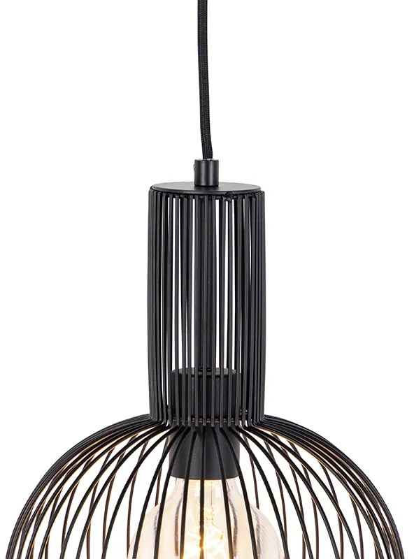 Дизайнерски висящ аплик черен - Wire Whisk