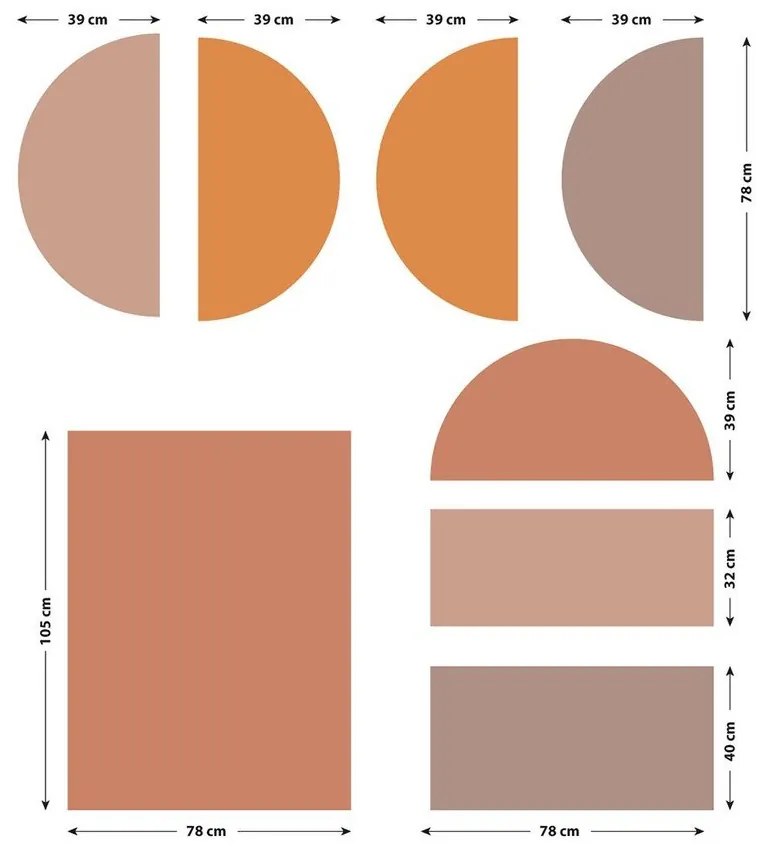 Стикер на стената 120x250 cm Abstract Sunset – Ambiance