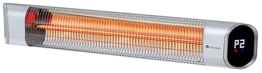 Blumfeldt Dark Wave, Инфрачервен нагревател, 2000W, позлатена въглеродна тръба, IP65, алуминий