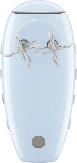 Ръчен миксер SMEG 50's Style HMF01PBEU, 250W, 9 скорости, Турбо, Скрит LED дисплей, Таймер, Аксесоари, Син