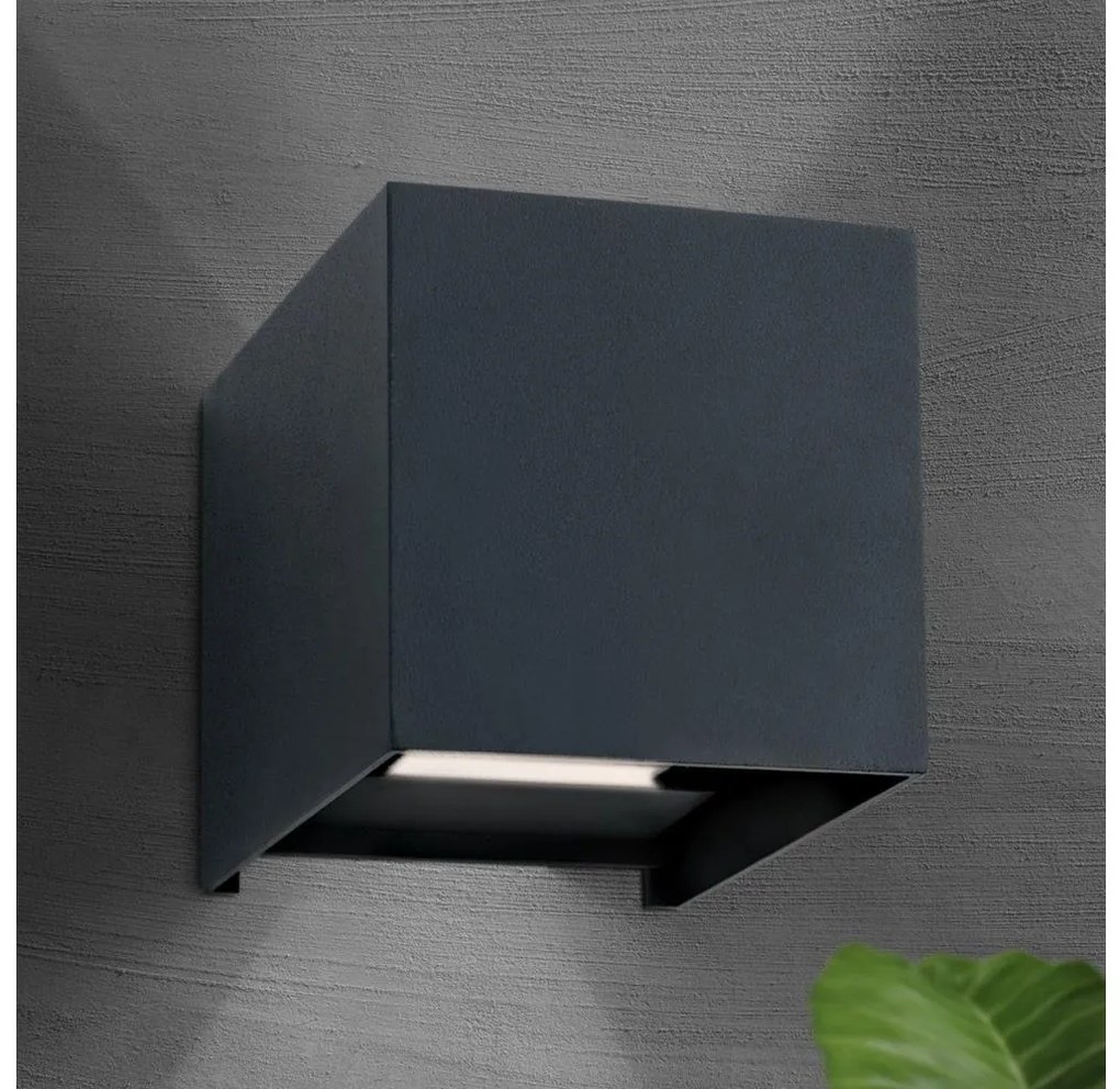 Orion AL 11-1192 - LED външно стенен осветител CUBE 2xLED/3W/230V IP54 антрацит