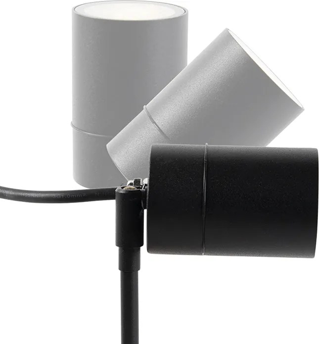 Интелигентен модерен прожектор черен IP44 вкл. WiFi GU10 - Solo