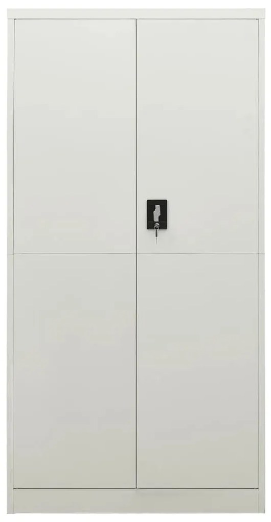 335971 vidaXL Заключващ се шкаф, светлосив, 90x40x180 см, стомана