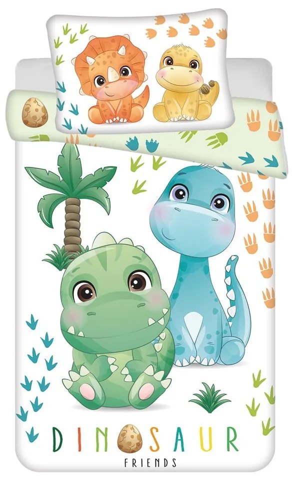 Памучно детско спално бельо за детско креватче 100x135 cm Dino – Jerry Fabrics