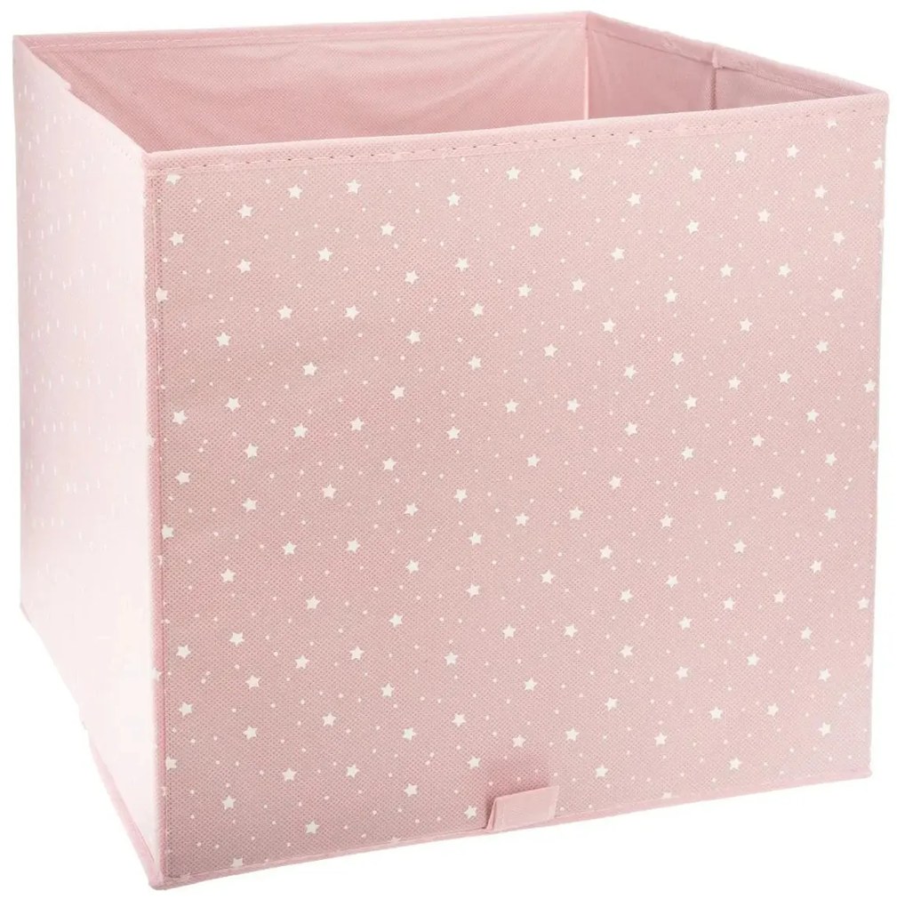 Кутия за съхранение Stars 29 x 29 см розова