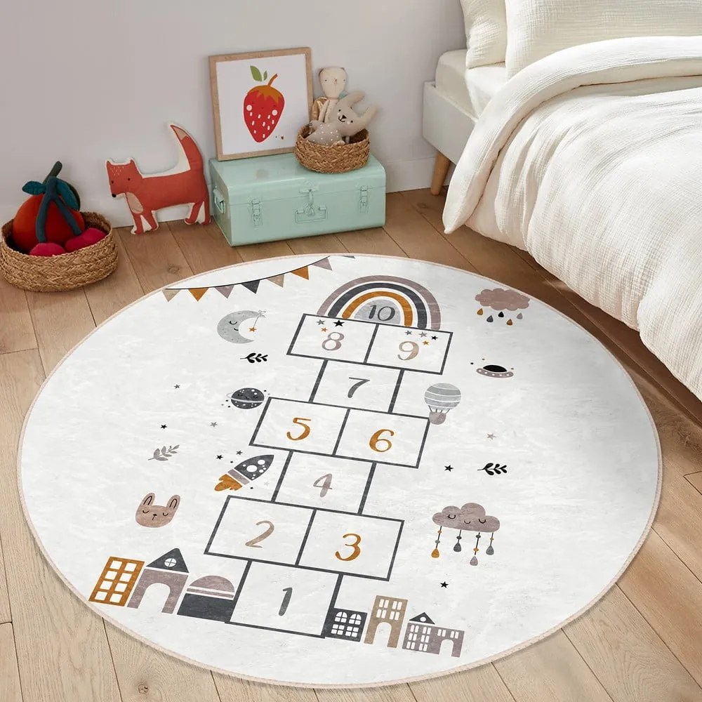 Кремав детски килим ø 120 cm Comfort - Mila Home
