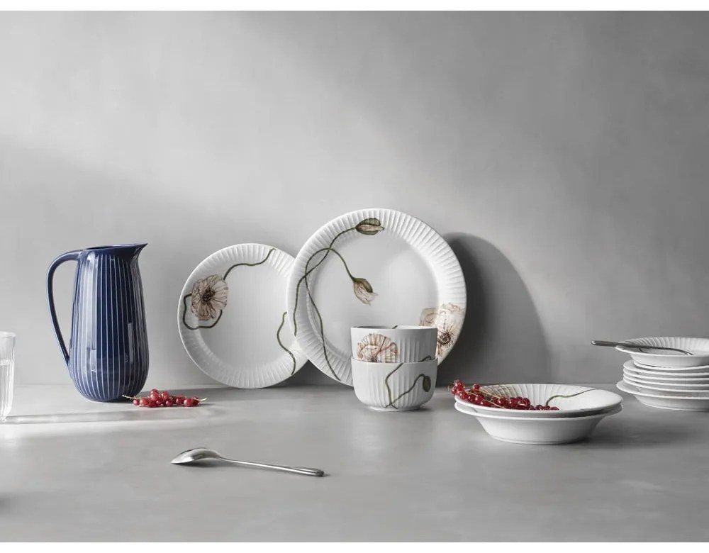 Бяла порцеланова чиния Poppy, ø 27 cm Hammershøi - Kähler Design