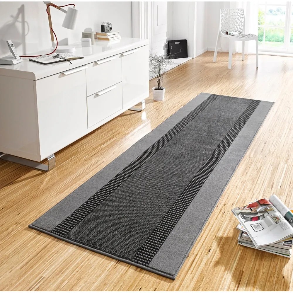 Сив мокет , 80 x 200 cm Basic - Hanse Home